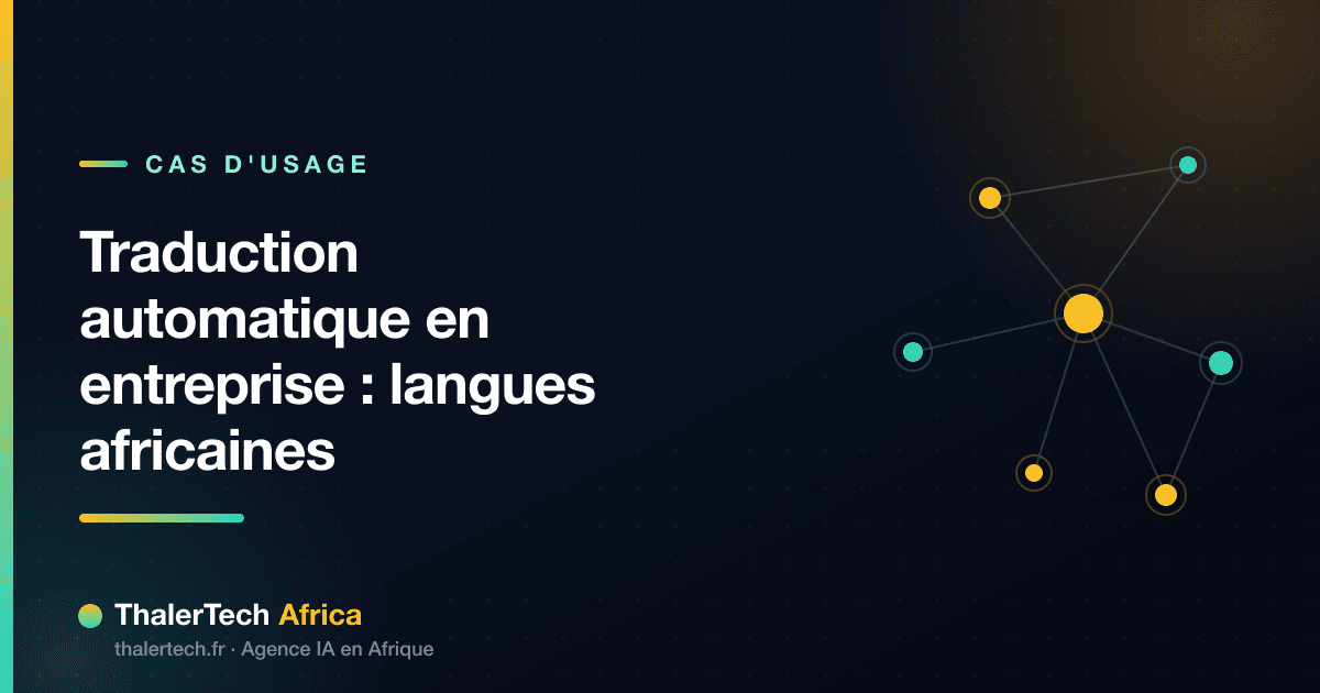 Traduction automatique en entreprise : langues africaines